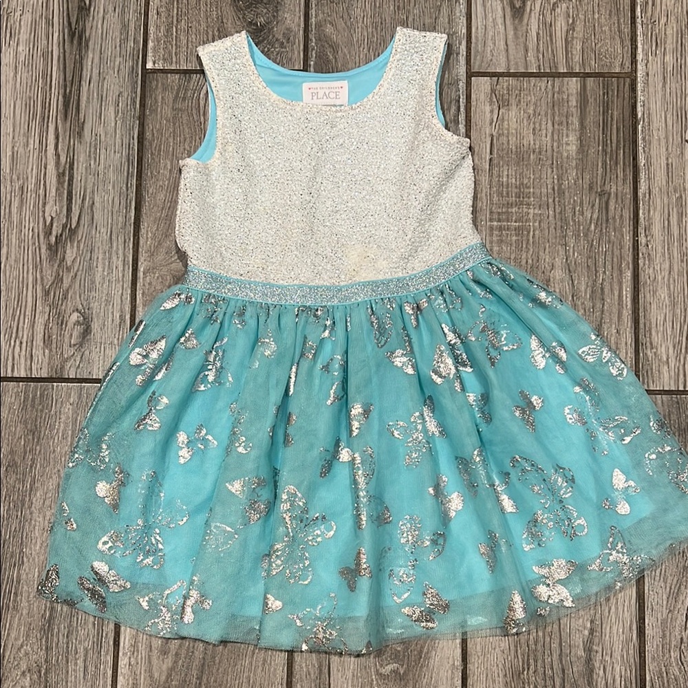 The Children's Place Silver Gray Sleeveless Sundress